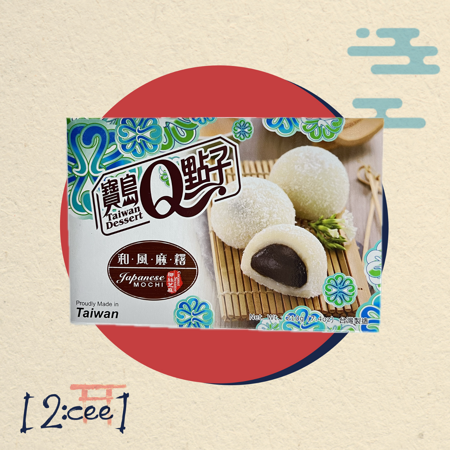 Mochi Sezam Kokos Q 210g