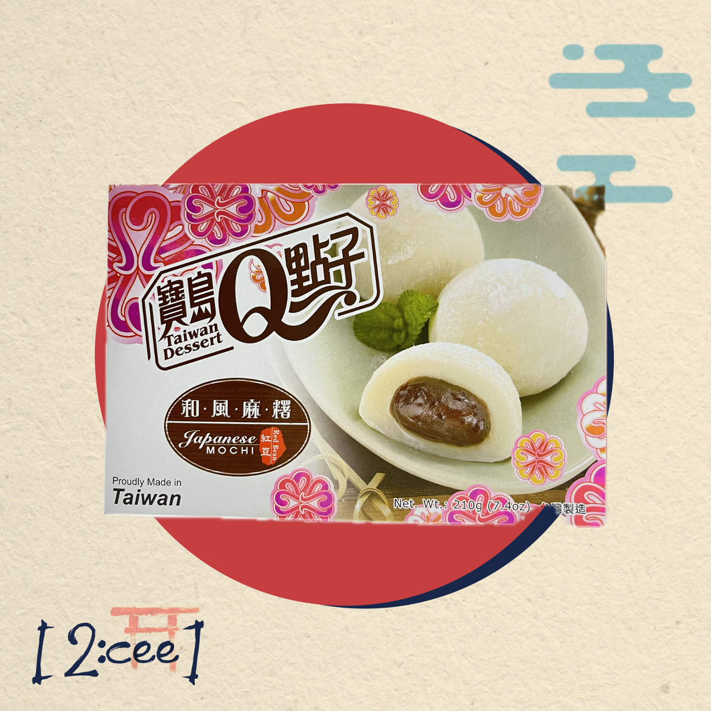Mochi Red Bean Azuki Q 210g
