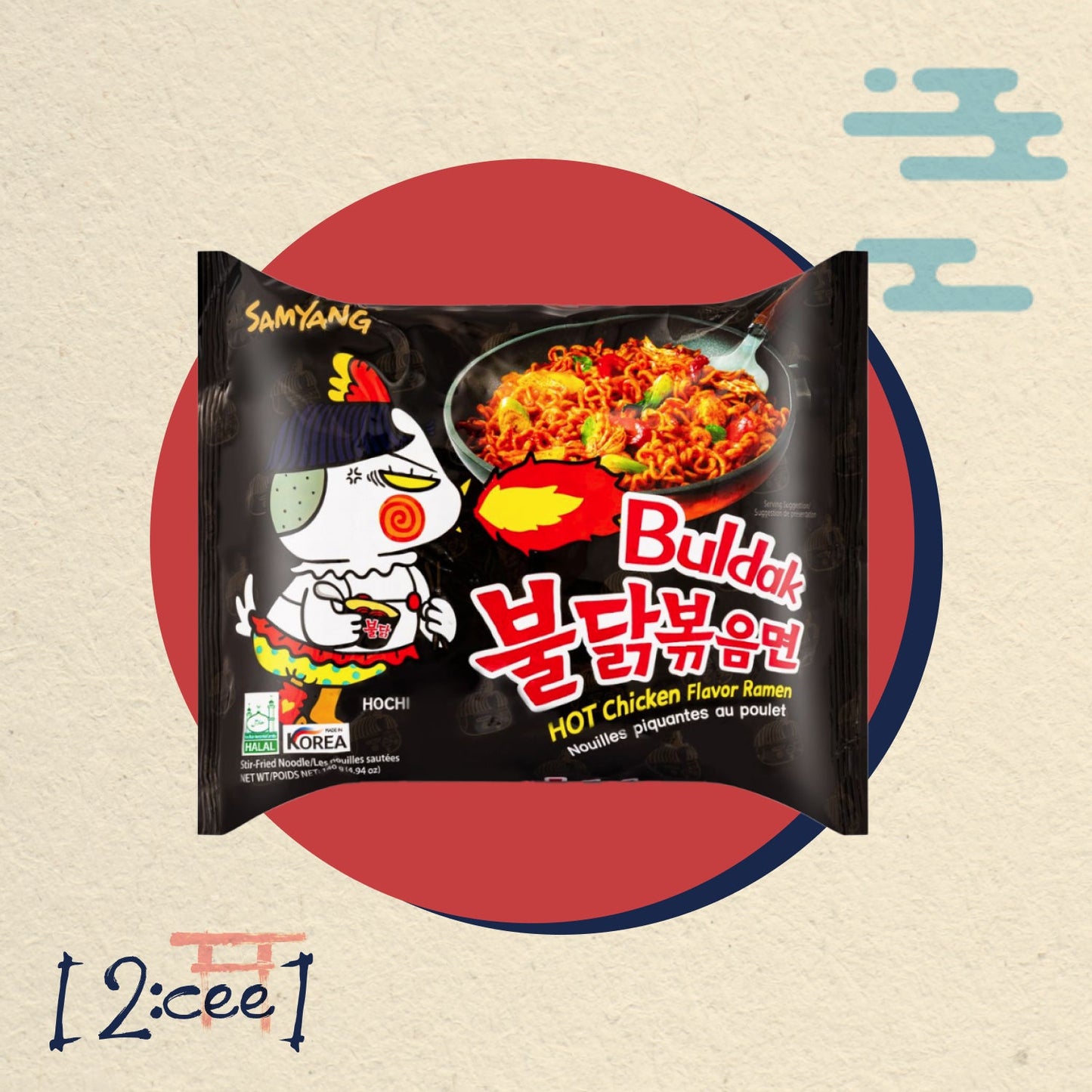 Instantné rezance Buldak Hot Chicken SAMYANG 140g