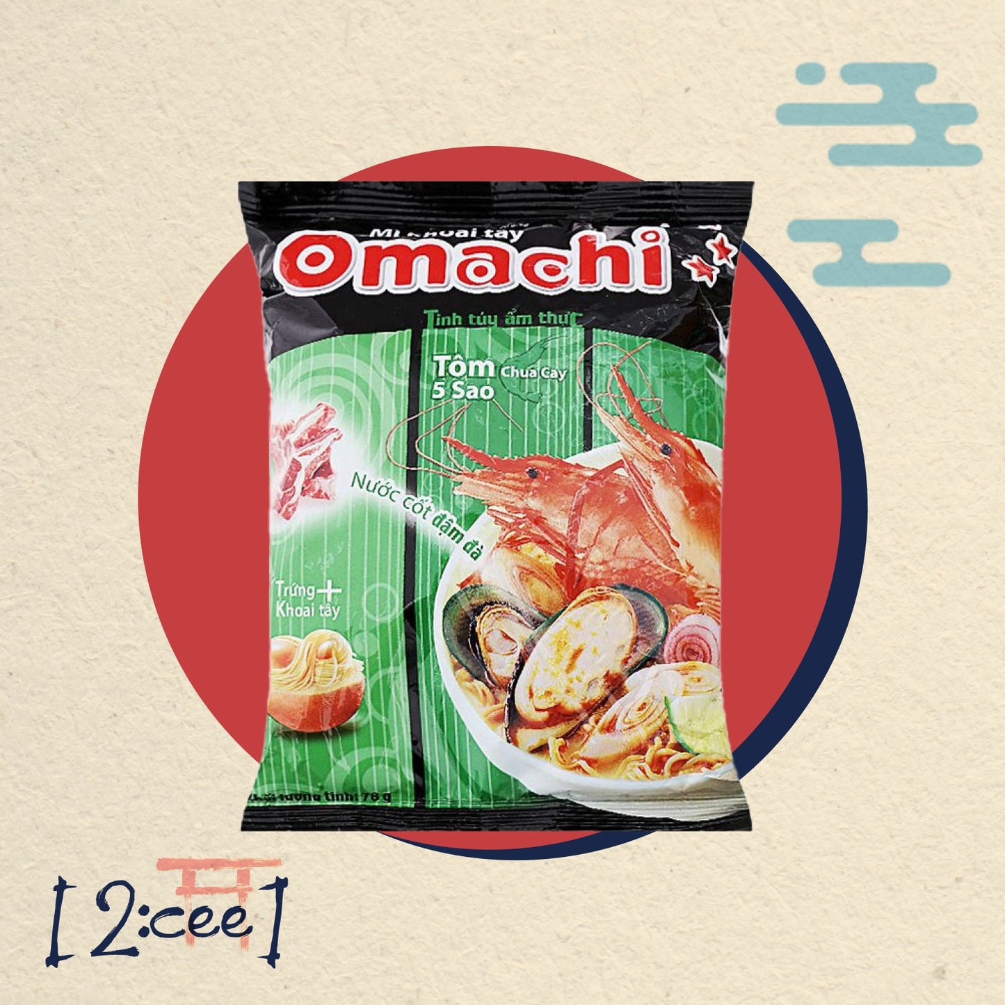 Instantné rezance Krevetová OMACHI 80g