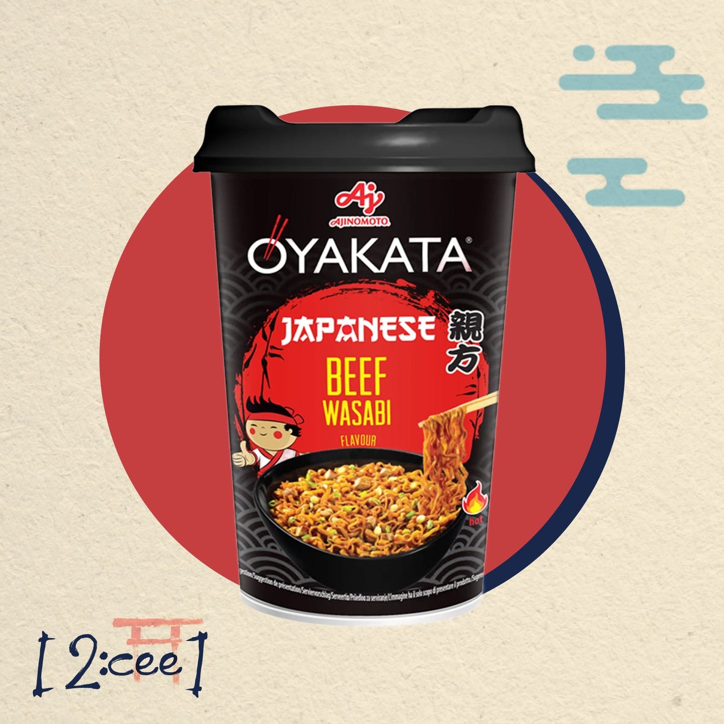 Instantné rezance Oyakata Beef Wasabi AJINOMOTO 93g