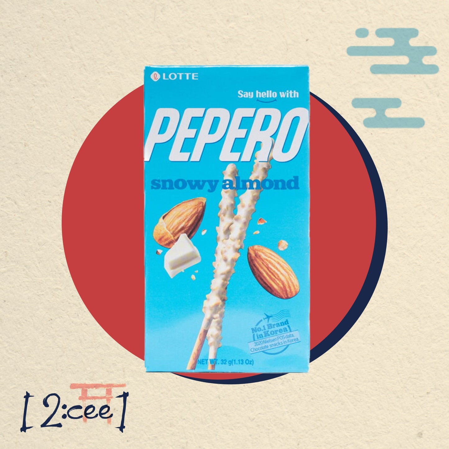 Tyčinky Pepero Snowy Almond LOTTE 32g