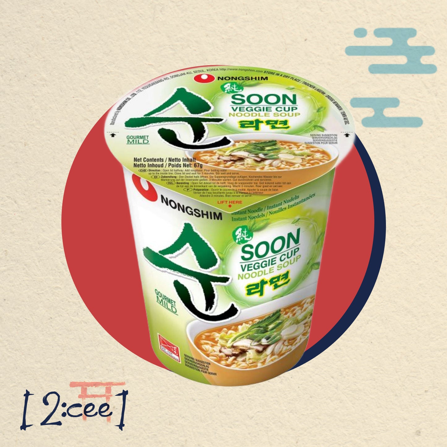 Instantné rezance Soon Veggie NONGSHIM 112g