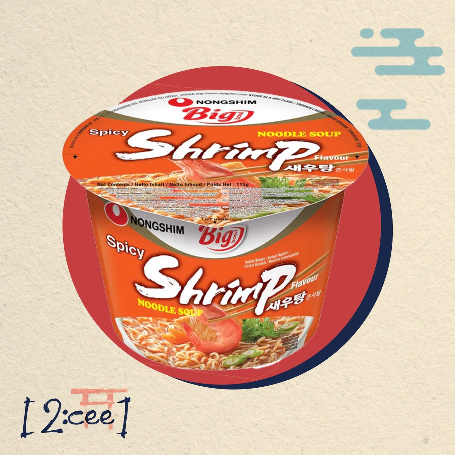 Instantné rezance Spicy Shrimp Bowl NONGSHIM 115g