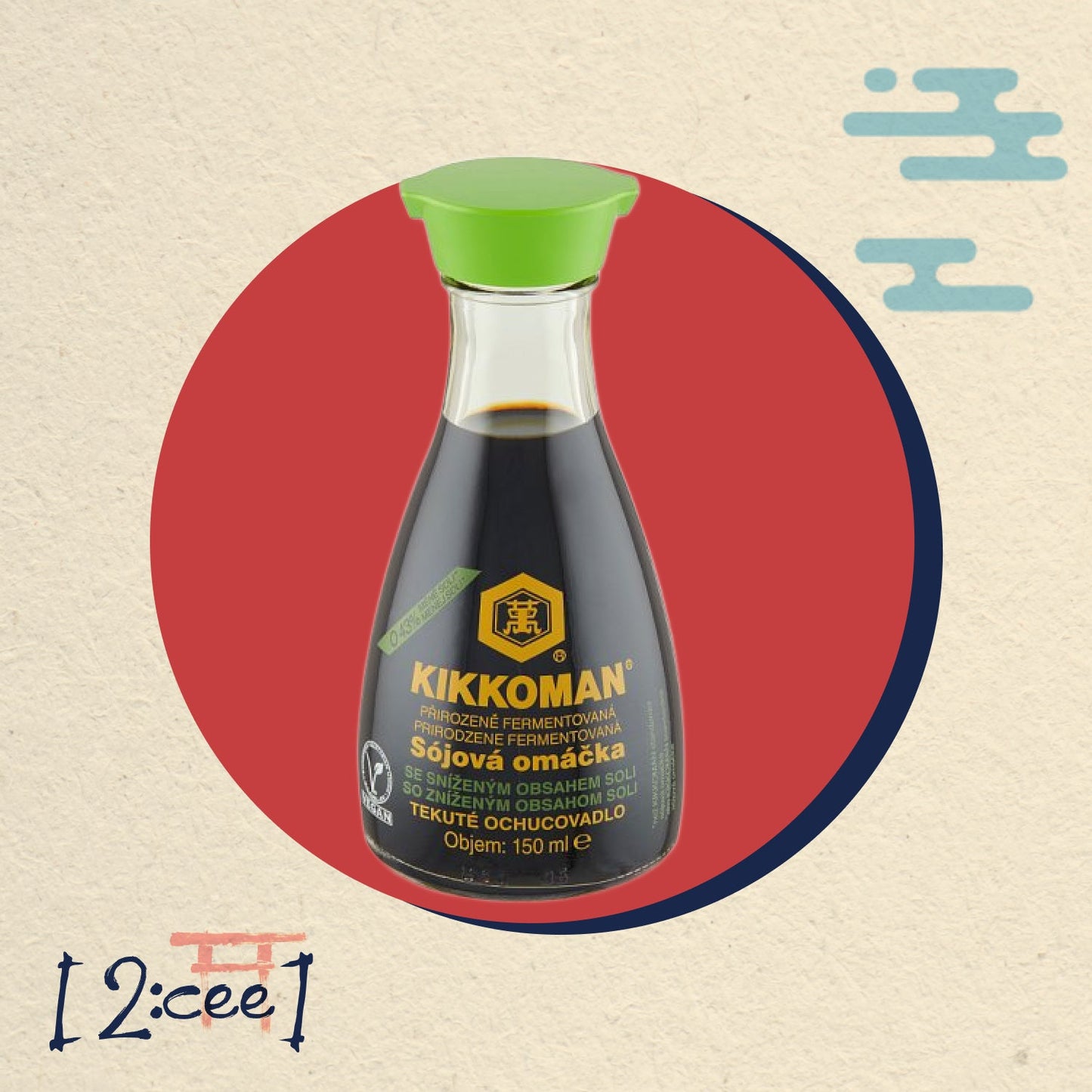 KIKKOMAN sójová omáčka less salt 150ml